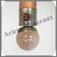 CRISTAL de ROCHE + Cuivre - B�ton de Force - 245 mm - 102 grammes - P006