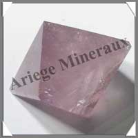 AMETHYSTE - OCTAEDRE - Solides de Platon - 43 mm - 88 gr - A002