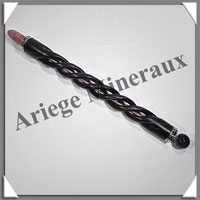 RHODOCHROSITE + Bois/Cuivre - Bton de Force - 380x35 mm - 153 grammes - P009