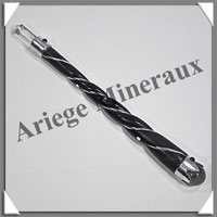 CRISTAL de ROCHE + Bois/Mtal - Bton de Force - 205x20 mm - 34 grammes - P012