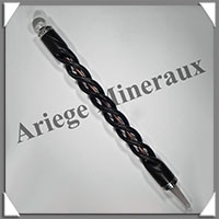 CRISTAL de ROCHE + Bois/Cuivre - Bton de Force - 400x25 mm - 125 grammes - P021