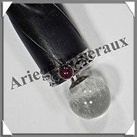 CRISTAL de ROCHE + Bois/Cuivre - Bton de Force - 400x25 mm - 125 grammes - P021