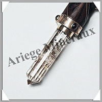 CRISTAL de ROCHE + Bois/Cuivre - Bton de Force - 600x50 mm - 560 grammes - P030