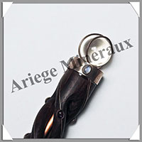 CRISTAL de ROCHE + Bois/Cuivre - Bton de Force - 600x50 mm - 560 grammes - P030