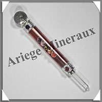 CRISTAL de ROCHE + Cuivre - Bton de Force - 120x15 mm - 26 grammes - P001