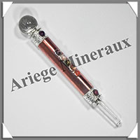CRISTAL de ROCHE + Cuivre - Bton de Force - 120x15 mm - 26 grammes - P001