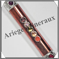 CRISTAL de ROCHE + Cuivre - Bton de Force - 120x15 mm - 26 grammes - P001