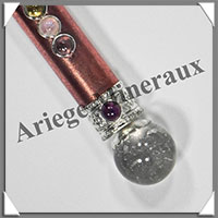 CRISTAL de ROCHE + Cuivre - Bton de Force - 120x15 mm - 26 grammes - P001
