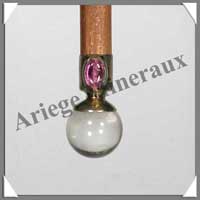 CRISTAL de ROCHE + Cuivre - Bton de Force - 210 mm - 23 grammes - P011