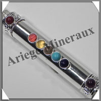 METAL Argent - CHAKRAS - Bton de Force - 125x18x12 mm - 30 grammes - P006