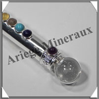 METAL Argent - CHAKRAS - Bton de Force - 125x18x12 mm - 30 grammes - P006