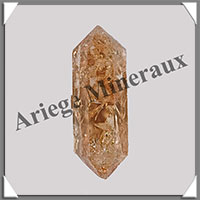CITRINE (Améthyste Chauffée) - BIPOINTE - 35x11x11 mm - 6,8 grammes - M005