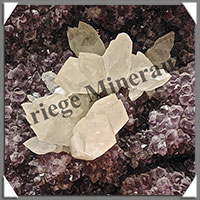 AMETHYSTE - Gode avec Cristaux de Calcite - 750x480x200 mm - 47 500 grammes - M001