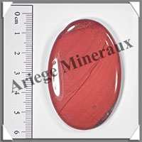 JASPE ROUGE - Galet de Massage - 35 grammes - 60x40 mm - A002