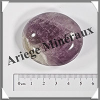 AMETHYSTE - Galet de Soins - 55 grammes - 46x41x20 mm - Y004