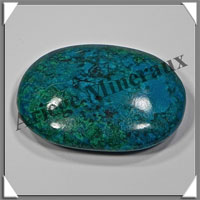 CHRYSOCOLLE-MALACHITE - Galet de Soins - 63 grammes - 60x45x8 mm - A003