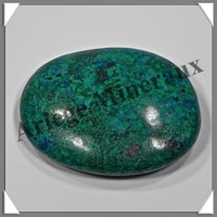 CHRYSOCOLLE-MALACHITE - Galet de Soins - 89 grammes - 70x50x9 mm - A005