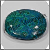 CHRYSOCOLLE-MALACHITE - Galet de Soins - 78 grammes - 60x50x8 mm - A006