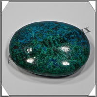 CHRYSOCOLLE-MALACHITE - Galet de Soins - 77 grammes - 60x45x8 mm - A007