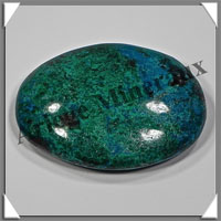 CHRYSOCOLLE-MALACHITE - Galet de Soins - 81 grammes - 65x45x8 mm - A010