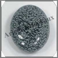 OBSIDIENNE MOUCHETEE - Galet de Soins - 200 grammes - 70x50 mm - C001