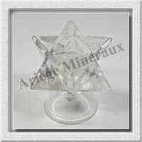 CRISTAL de ROCHE - MERKABA - 33x46 mm - 64 grammes - M002