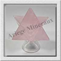 QUARTZ ROSE - MERKABA - 43x60 mm - 130 grammes - M003