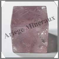AMETHYSTE - CUBE - Solides de Platon - 39 mm - 158 grammes - A001