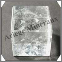 CRISTAL de ROCHE - CUBE - Solides de Platon - 32 mm - 90 gr- A001