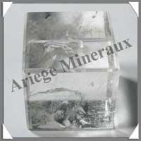 CRISTAL de ROCHE - CUBE - Solides de Platon - 32 mm - 90 gr- A001