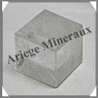 CRISTAL de ROCHE - CUBE - Solides de Platon - 30 mm - 70 grammes - P009