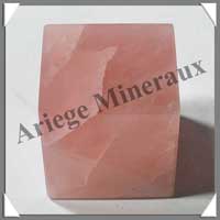 QUARTZ ROSE - CUBE - Solides de Platon - 28 mm - 60 gr - A001