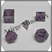AMETHYSTE - SERIE COMPLETE - Solides de Platon - 30 mm - 200 grammes - C002