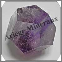 AMETHYSTE - SERIE COMPLETE - Solides de Platon - 30 mm - 200 grammes - C002