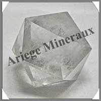 CRISTAL de ROCHE - SERIE COMPLETE - Solides de Platon - 31 mm - 320 grammes - P006