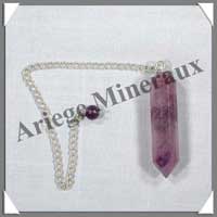 AMETHYSTE - Pendule : BATON Facet - 50 mm - C30503