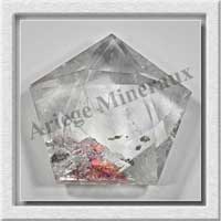 CRISTAL de ROCHE - PENTAGRAMME - 60x60x24 mm - 125 grammes - M003