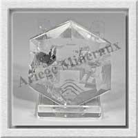 CRISTAL de ROCHE - SCEAU de SALOMON - 50x50x20 mm - 83 grammes - M001