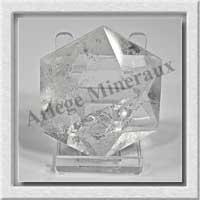 CRISTAL de ROCHE - SCEAU de SALOMON - 55x55x23 mm - 111 grammes - M006