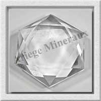 CRISTAL de ROCHE - SCEAU de SALOMON - 60x60x22 mm - 142 grammes - M009