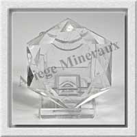 CRISTAL de ROCHE - SCEAU de SALOMON - 60x60x22 mm - 142 grammes - M009